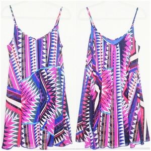 Express Aztec Print Flowy Dress Size S